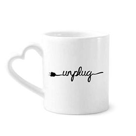 Dıythinker 350 ml Unplug Komik Tasarım Desenli Alıntı Kupaları Seramik Kupa