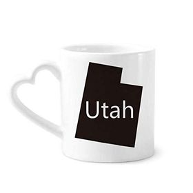Dıythinker 350 ml Utah Amerika Birleşik Devletleri Haritası Kupaları Seramik Kupa