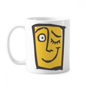 Dıythinker 350 ml Wink Soyut Yüz Eskizi İfadeleri Online Sohbet Klasik Kupa