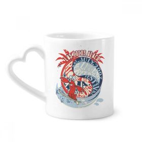 Dıythinker 350 ml World Beach Istakoz Deniz Organizma Kupaları Seramik Kupa