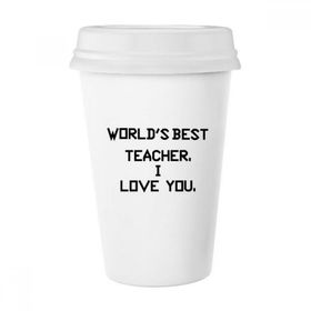 Dıythinker 350 ml World Best Deskmateã¯å'I Love You.Öğrenci Alıntı Klasik Kupa