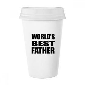 Dıythinker 350 ml World's Best Father Festival Alıntı Klasik Kupa Beyaz Çömlekçilik Seramik Kupa