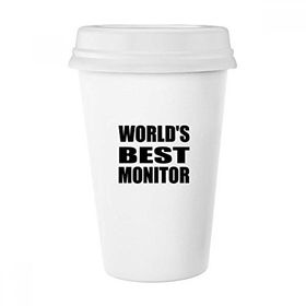 Dıythinker 350 ml World's Best Monitor Mezuniyet Sezonu Klasik Kupa Beyaz Çömlekçilik Seramik Kupa