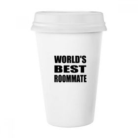 Dıythinker 350 ml World's Best Roommate Mezuniyet Sezonu Klasik Kupa Beyaz Çömlekçilik Seramik Kupa