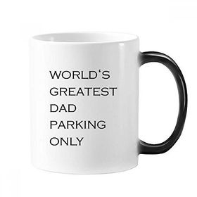 Dıythinker 350 ml World's Greatest Dad Babalar Festivali Alıntı Değişken Isıya Duyarlı Değişen Renk Kupa