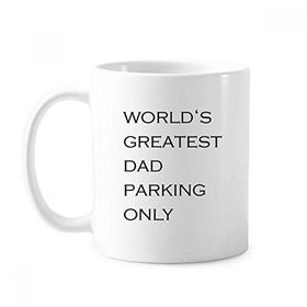 Dıythinker 350 ml World's Greatest Dad Babalar Festivali Alıntı Klasik Kupa Beyaz Çömlekçilik Seramik Kupa
