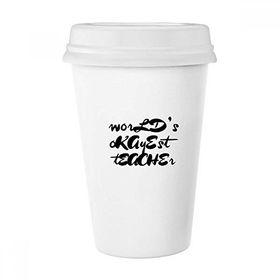Dıythinker 350 ml World's Okoyest Öğretmen Öğrenci Alıntı Klasik Kupa