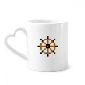 Dıythinker 350 ml Yaz Yelken Rudder Pixel Kupaları Seramik Kupa