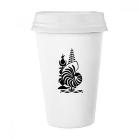 Dıythinker 350 ml Yeni Kaledonya Ulusal Amblem Klasik Kupa Beyaz Çömlekçilik Seramik Kupa