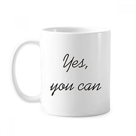 Dıythinker 350 ml Yes You Can İlham Verici Alıntı Sözler Klasik Kupa