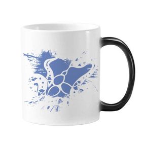 Dıythinker 350 ml Yılan Yılı Hayvan Çin Zodyak Değişen Renk Şekil Değiştiren Isıya Duyarlı Kulplu Kupa