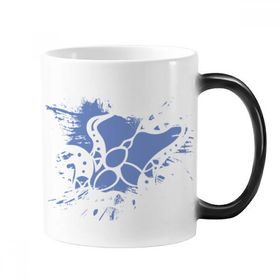 Dıythinker 350 ml Yılan Yılı Hayvan Çin Zodyak Değişen Renk Şekil Değiştiren Isıya Duyarlı Kulplu Kupa