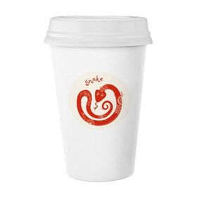 Dıythinker 350 ml Yılan Yılı Hayvan Çin Zodyak Kırmızı Klasik Kupa