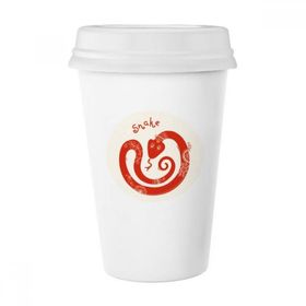 Dıythinker 350 ml Yılan Yılı Hayvan Çin Zodyak Kırmızı Klasik Kupa