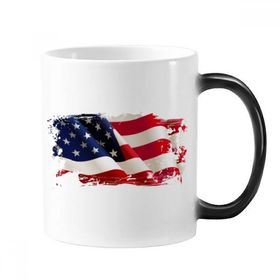 Dıythinker 350 ml Yıldızlar ve Çizgiler Hava Fırçalama Amerika Bayrağı Ülke Renk Kupa