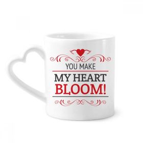 Dıythinker 350 ml You Make My Heart Bloom Sevgililer Günü Kupaları Seramik Kupa