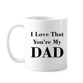 Dıythinker 350 ml You'Re My Dad Babalar Festivali Alıntı Klasik Kupa Beyaz Çömlekçilik Seramik Kupa