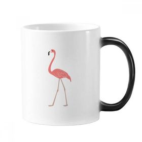 Dıythinker 350 ml Yürüme Flamingo Deseni Değişen Renk Kupa