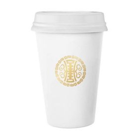 Dıythinker 350 ml Yuvarlak Altın Çin Bulut Desenli Klasik Kupa