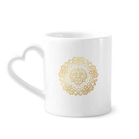 Dıythinker 350 ml Yuvarlak Altın Kelebek Çin Kupaları Seramik Kupa