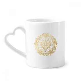 Dıythinker 350 ml Yuvarlak Altın Kelebek Çin Kupaları Seramik Kupa