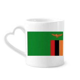 Dıythinker 350 ml Zambiya Ulusal Bayrağı Afrika Ülke Kupaları Seramik Kupa
