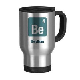 Dıythinker 368 ml Be Beryllium Chemical Element Chem Paslanmaz Çelik Seyahat Bira Kulplu Kupa
