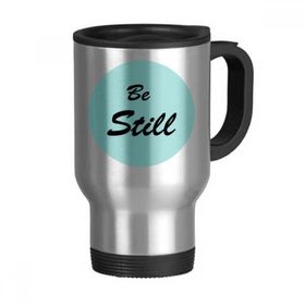 Dıythinker 368 ml Be Still Encouraging İncil Sözü Paslanmaz Çelik Seyahat Seyahat Tutacaklı Kupa