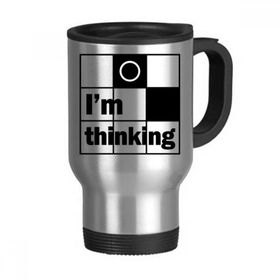 Dıythinker 368 ml Iã¢â'¬ëœm Thinking Quote Paslanmaz Çelik Seyahat Seyahat Tutacaklı Kupa
