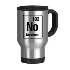 Dıythinker 368 ml Nobelium Chemical Element Chem Paslanmaz Çelik Seyahat Bira Kulplu Kupa