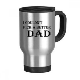 Dıythinker 368 ml Pick A Better Dad Babalar Festivali Alıntı Paslanmaz Çelik Seyahat Seyahat Saplı Kupa