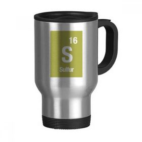 Dıythinker 368 ml S Kükürt Kimyasal Element Bilim Paslanmaz Çelik Seyahat Bira Kulplu Kupa
