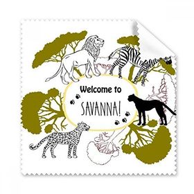 Dıythinker 5 Adet Afrika Welcom To Savanna Zebra Leopar Vahşi Yaşam Gözlükleri Temizleme Bezi ve Telefon Ekran Temizleyici