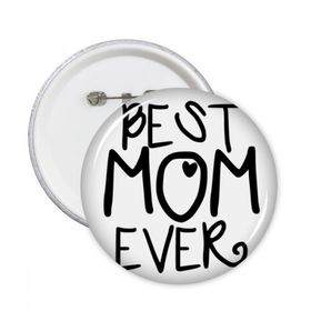 Dıythinker 5 Adet L Best Mom Ever Kelimeler Sözler Aile Anneler Günü Yuvarlak İğneler Rozet Düğme Giysi Dekorasyon Hediye