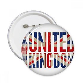 Dıythinker 5 Adet L İngiltere İngiltere Birleşik Krallık Bayrağı Big Ben Union Jack Yuvarlak İğneler Rozet Düğme Giysi Dekorasyon