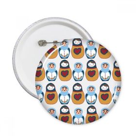 Dıythinker 5 Adet L Rusya Oyuncak Bebek Posteri Matryoshka Ülke Kültürü Yuvarlak İğneler Rozet Düğme Giysi Dekorasyon