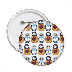 Dıythinker 5 Adet L Rusya Oyuncak Bebek Posteri Matryoshka Ülke Kültürü Yuvarlak İğneler Rozet Düğme Giysi Dekorasyon
