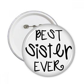 Dıythinker 5 Adet S Aile Aşk Bless Best Sister Ever Kelimeler Sözler Yuvarlak İğneler Rozet Düğme Giysi Dekorasyon