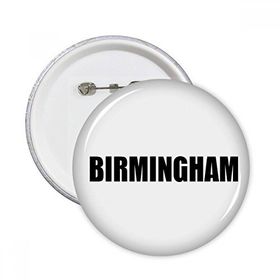 Dıythinker 5 Adet S Birmingham Britanya Şehir Adı Yuvarlak İğneler Rozet Düğme Giysi Dekorasyon