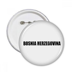 Dıythinker 5 Adet S Bosna Hersek İsim Siyah Yuvarlak İğneler Rozet Düğme Giysi Dekorasyon