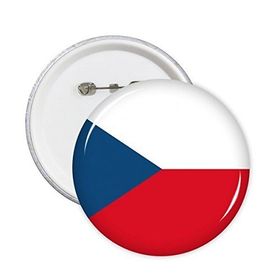 Dıythinker 5 Adet S Çek Cumhuriyeti Ulusal Bayrağı Avrupa Ülke Simgesi Desen Yuvarlak Pin Rozet Düğme Çoklu