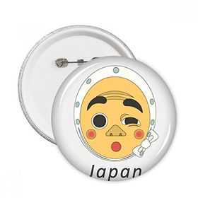 Dıythinker 5 Adet S Geleneksel Japon Komik Adam Maskesi Yuvarlak İğneler Rozet Düğme Giysi Dekorasyon