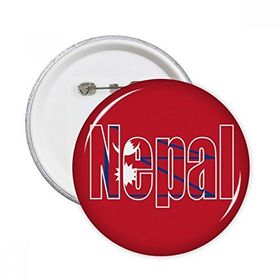 Dıythinker 5 Adet S Nepal Ülke Bayrağı İsim Yuvarlak İğneler Rozet Düğme Giysi Dekorasyon