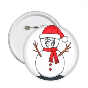 Dıythinker 5 Adet S Noel Kardan Adam Horus Eşarp Dal Yuvarlak İğneler Rozet Düğme Giysi Dekorasyon