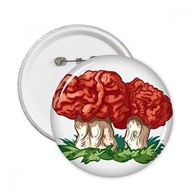 Dıythinker 5 Adet S Sevimli Kırmızı Mantar İllüstrasyon Desen Yuvarlak İğneler Rozet Düğme Giysi Dekorasyon