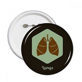 Dıythinker 5 Adet S Vücut Organları Akciğer Organları Yuvarlak İğneler Rozet Düğme Giysi Dekorasyon