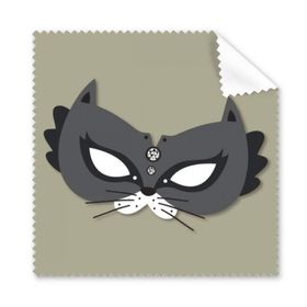Dıythinker 5 Adet Siyah Kedi Maskesi Happy Carnival Of Venice Gözlük Temizleme Bezi ve Telefon Ekran Temizleyici