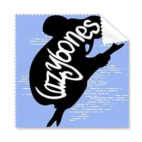 Dıythinker 5 Adet Siyah Tembel Hayvan Silüeti Doğal Gözlük Temizleme Bezi ve Telefon Ekran Temizleyici