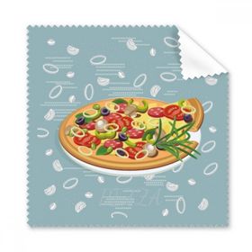 Dıythinker 5 Adet Soğan Pizza İtalya Domates Gıdaları Gözlük Temizleme Bezi ve Telefon Ekran Temizleyici