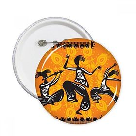 Dıythinker 5 Adet XL Dance People Meksika Totems Meksika Yuvarlak İğneler Rozet Düğme Giysi Dekorasyon